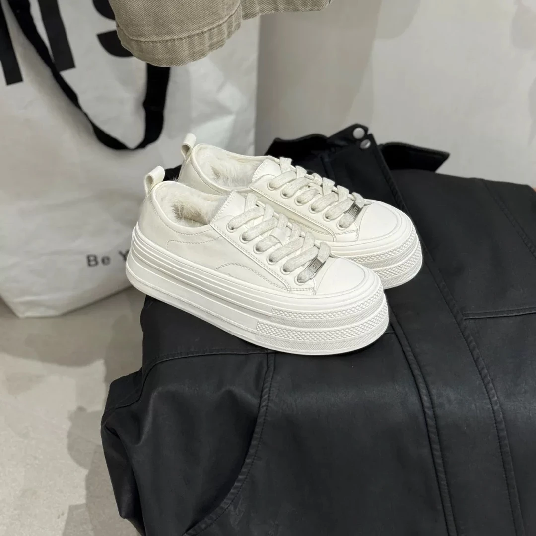 SUSU 欧版小众小白鞋做旧脏脏擦色厚底休闲鞋 318-3 前7