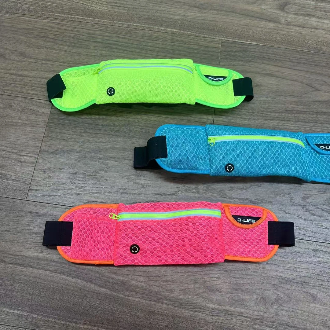 K241179 贴身亮色运动腰包 跑步透气手机收纳包