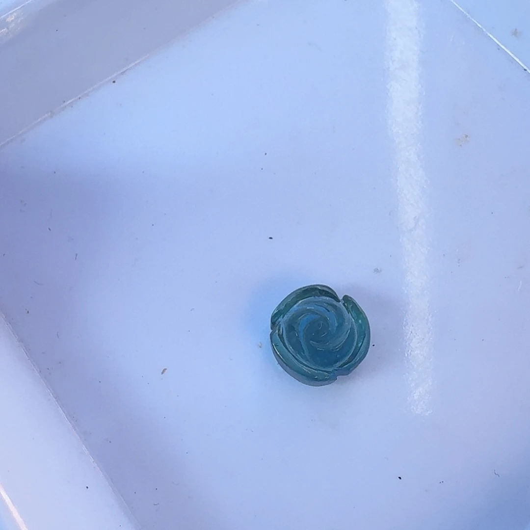 水晶手链未镶嵌天然海蓝玫瑰花