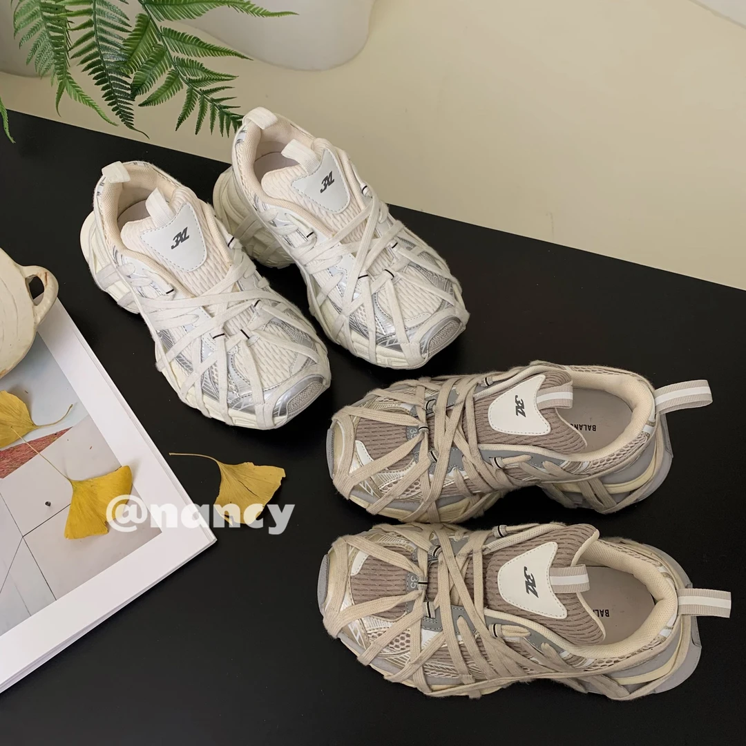 女款网红时尚百搭夏季透气厚底网面鞋BA39119