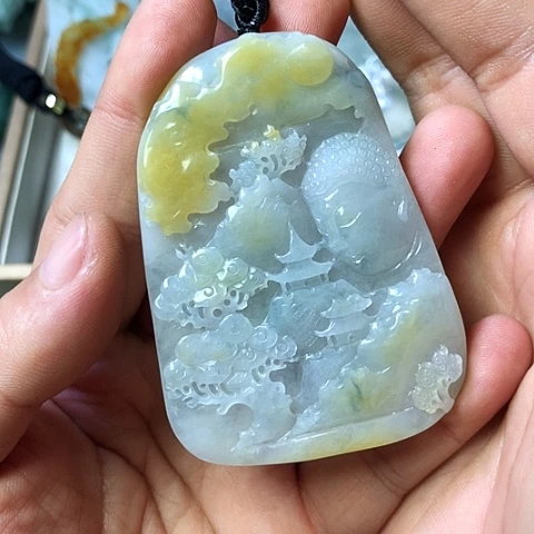 颈饰未镶嵌翡翠福豆豆珠宝翡翠颈饰