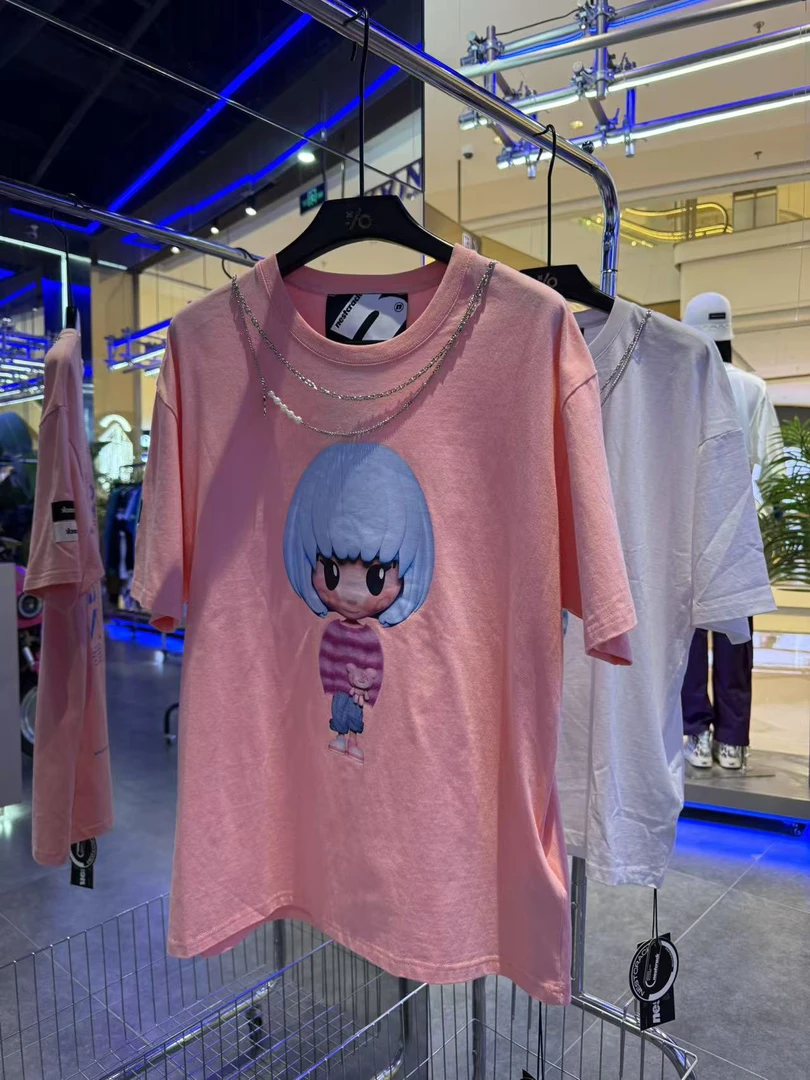 ooxoo20302时尚宽松卡通印花短袖T恤潮流设计感上衣