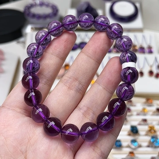 紫晶手串未镶嵌财****起紫水晶手串