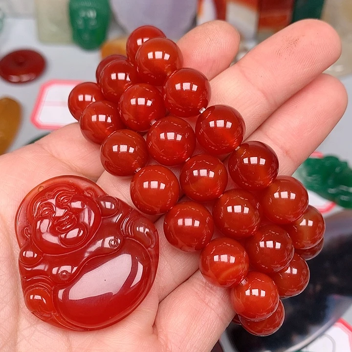 安***啦玛瑙/玉髓未镶嵌颈饰