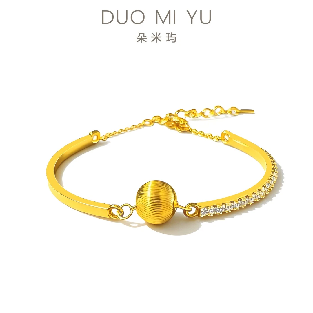 猫眼转运珠半钻手镯 气质时尚手饰