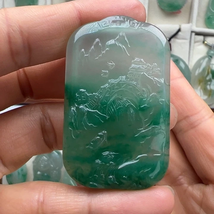 石英质玉未镶嵌吊坠(不含链)