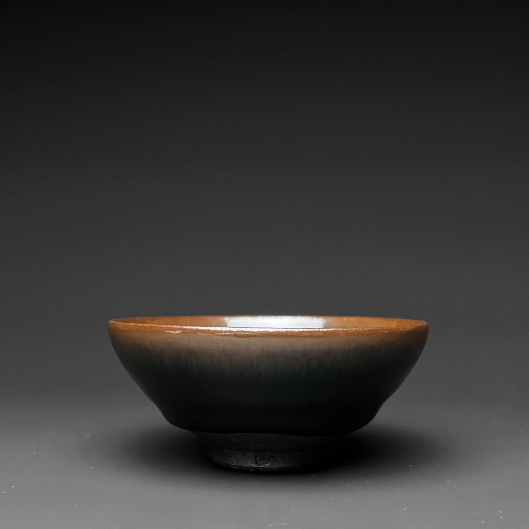 吴兴乾柴烧建盏主人杯手作陶瓷杯高端复古青蓝毫敛口盏72240