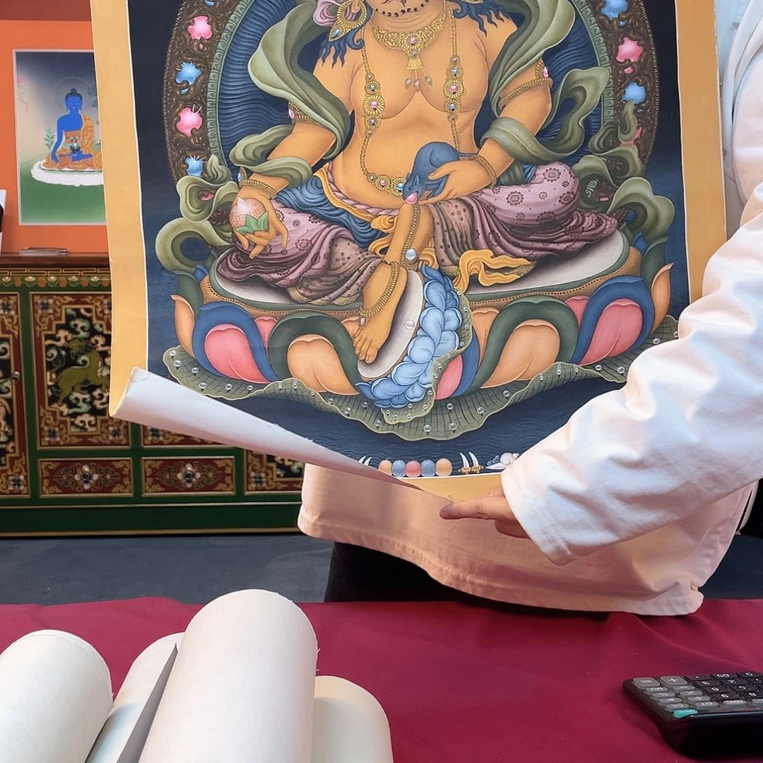 卷轴画40×60纽瓦力黄财纯手绘