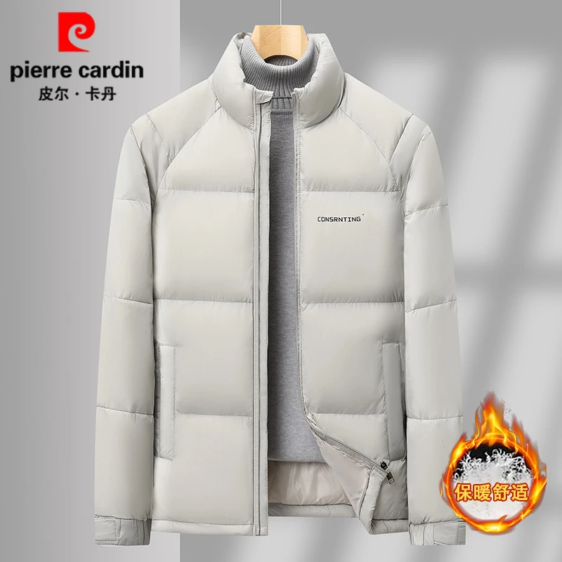 皮尔卡丹立领厚款棉衣外套冬季装男士棉服保暖防寒休闲舒适外套
