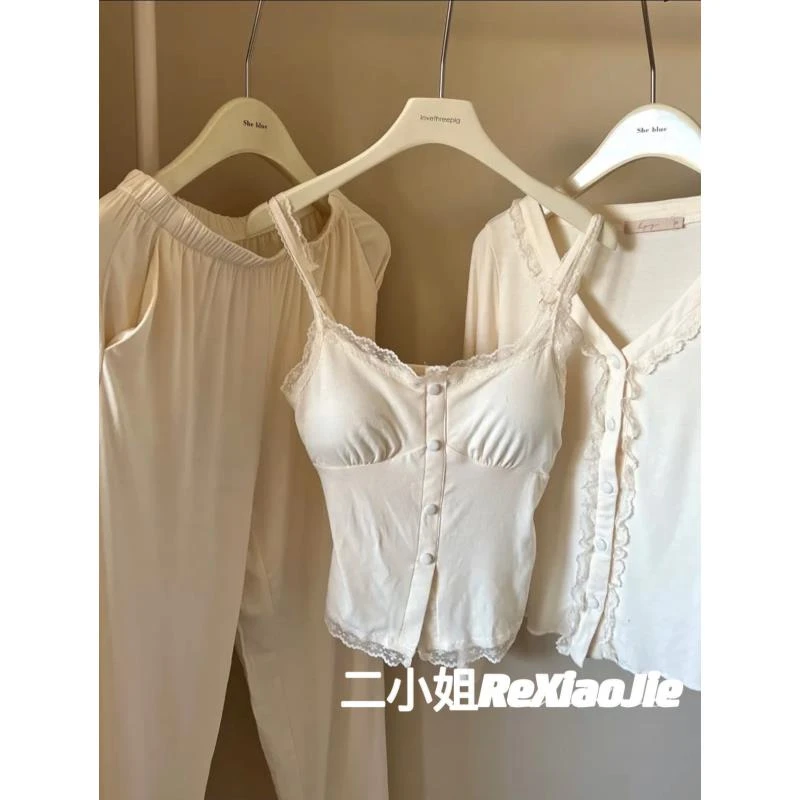 二小姐E#尾单断睡衣家居服春夏短袖长袖
