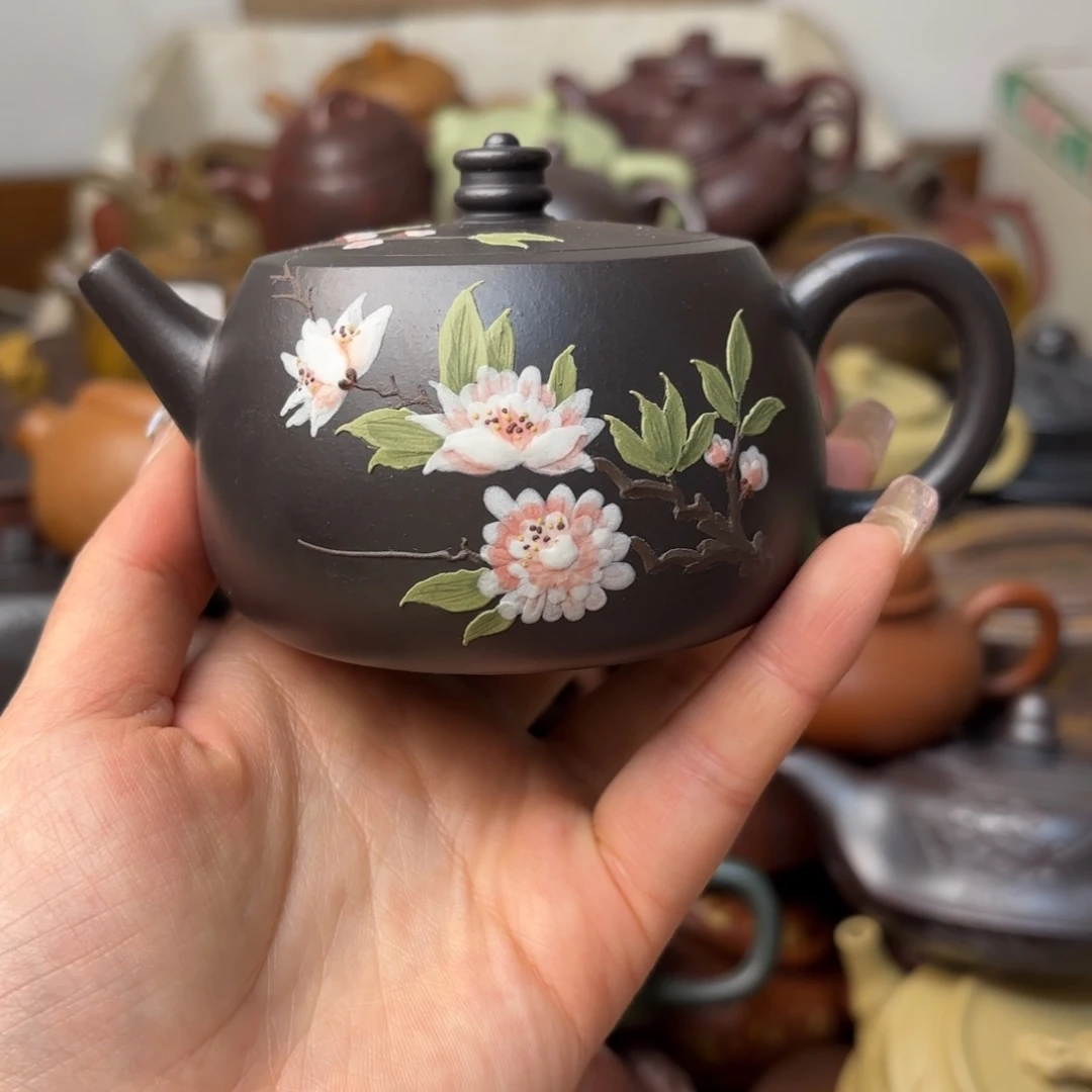 紫砂茶壶收缩纹微瑕疵