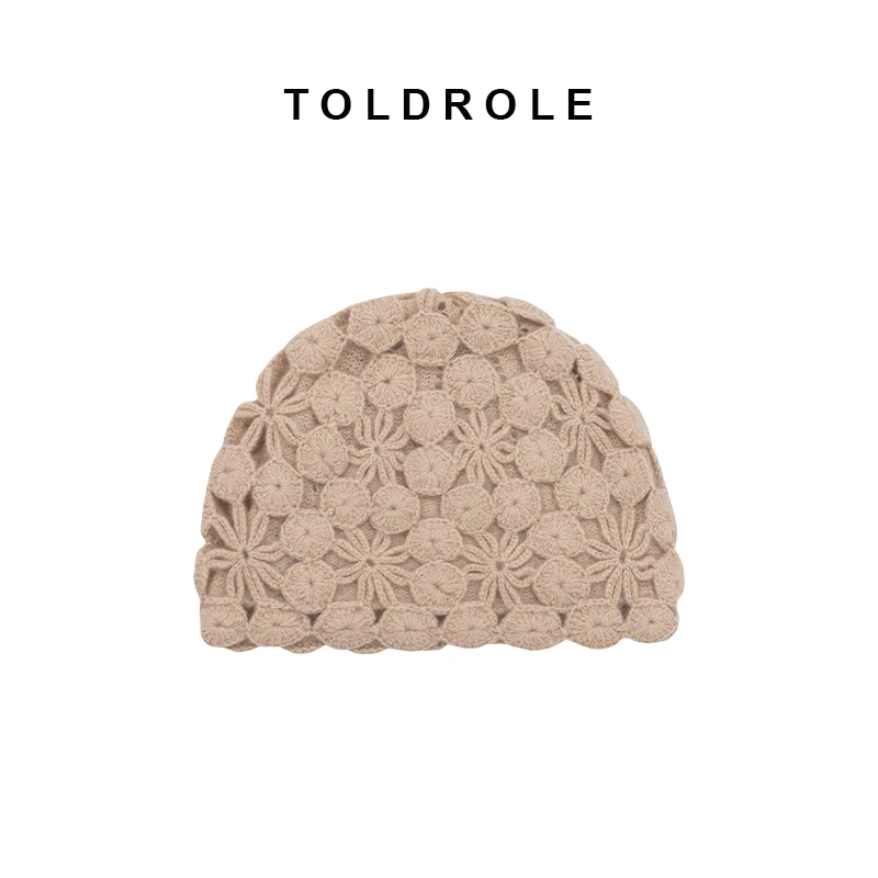 设计师秋冬新款手工针织双层羊绒帽子(862209)