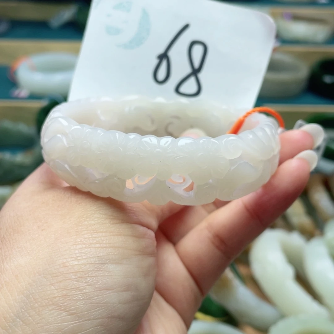 未镶嵌手镯和田玉圈口60