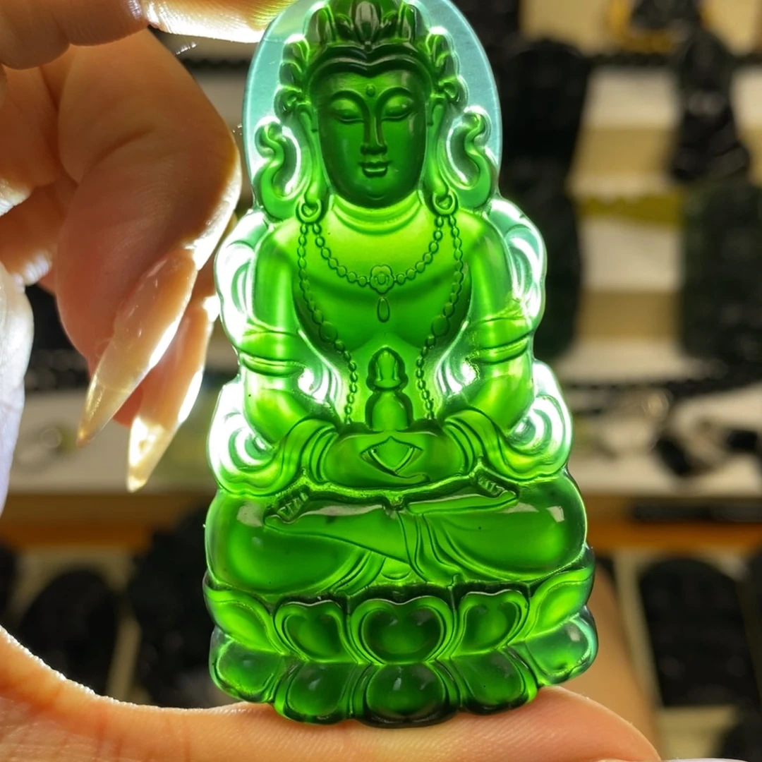 蛇纹石玉未镶嵌吊坠