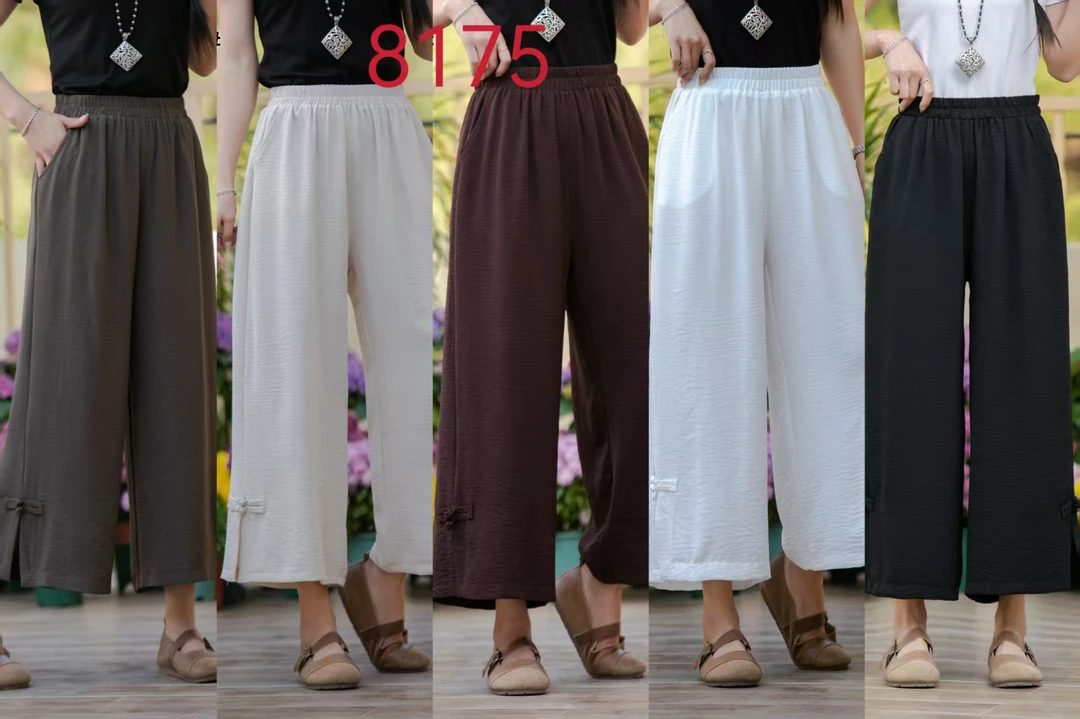 8175#天丝亚麻夏季女裤