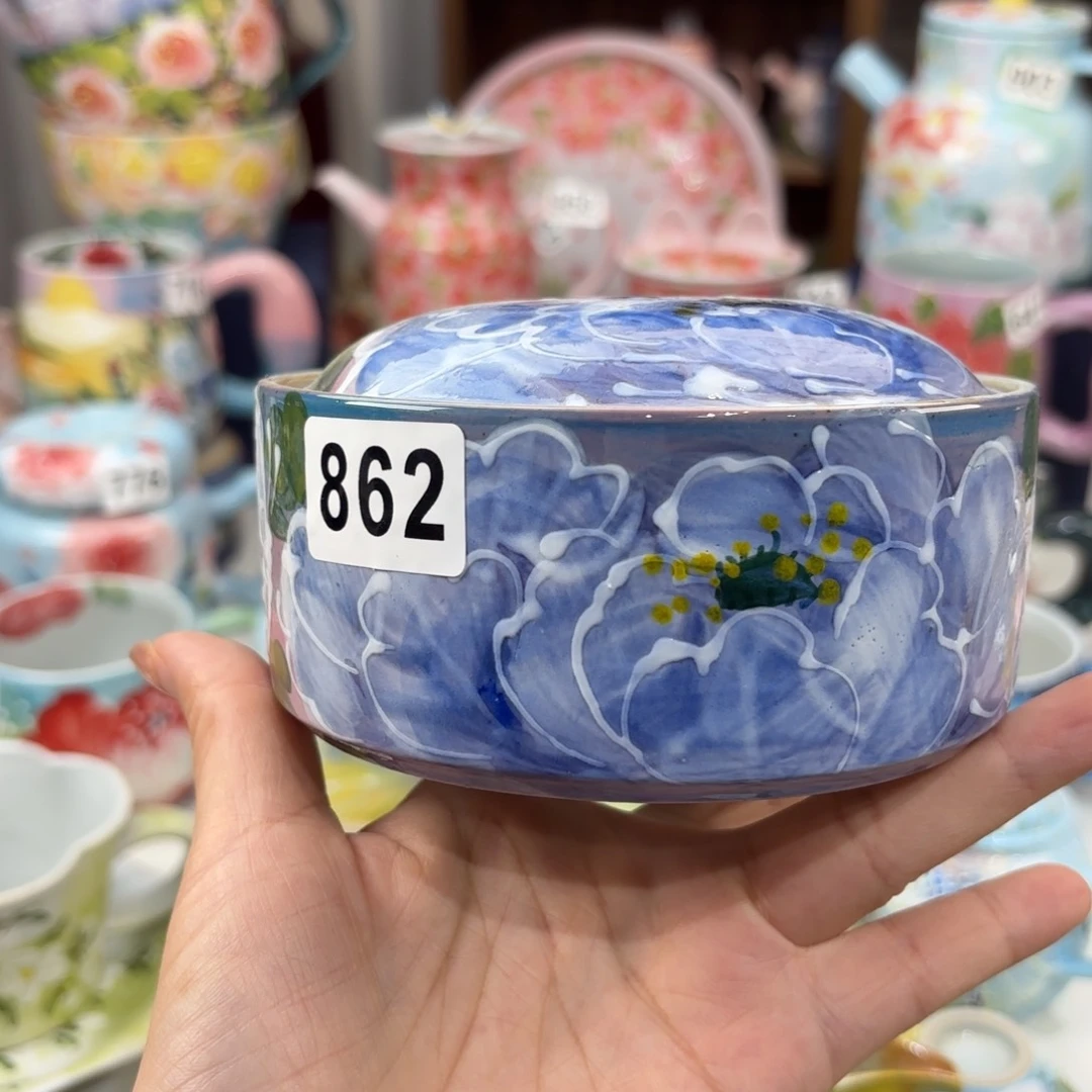 瓷片景德镇手绘高温釉下彩陶瓷茶具