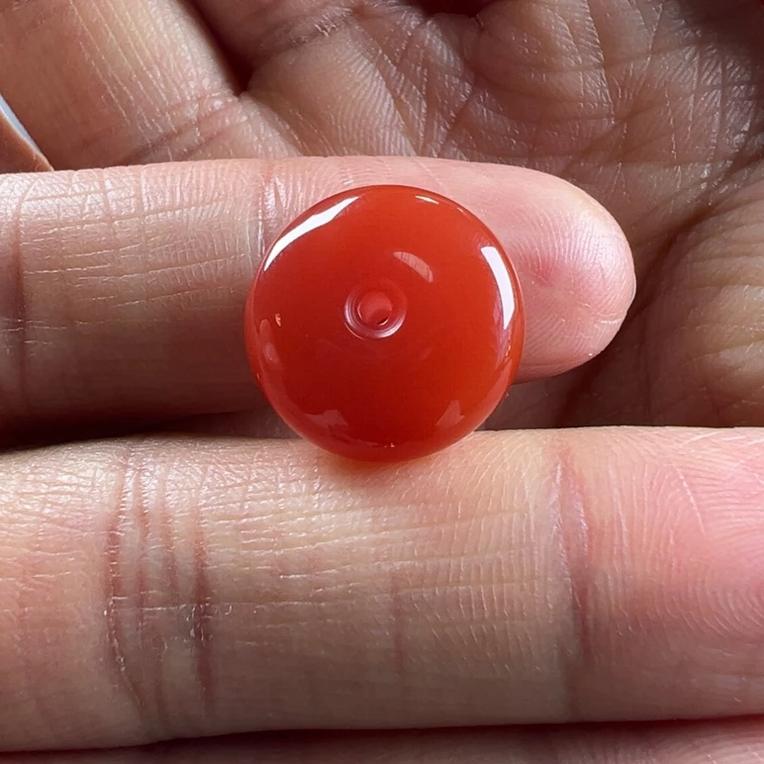 南红玛瑙平安扣15.6未镶嵌