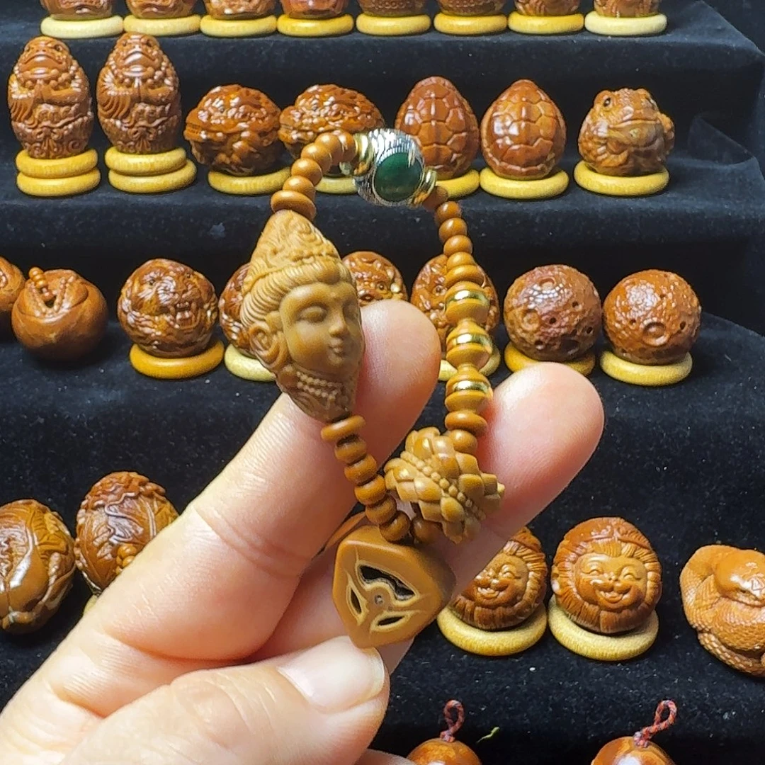把件橄榄核配饰珠环
