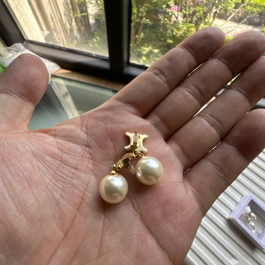 铜合金仿珍珠耳饰 【美琪优选】 女士耳钉 耳饰 凯旋门 经典耳钉