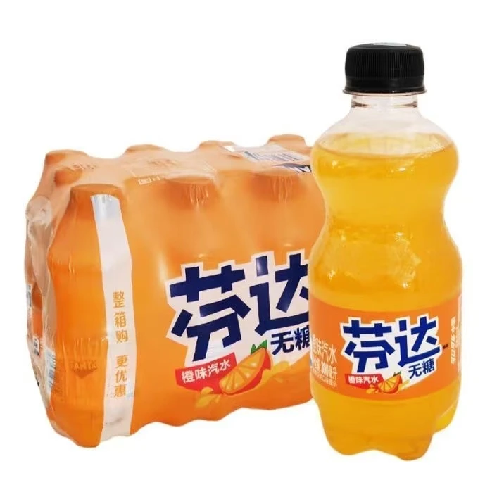 可口可乐芬达无糖芬达300ML小瓶装网红饮料经典橙味芬达无糖24瓶