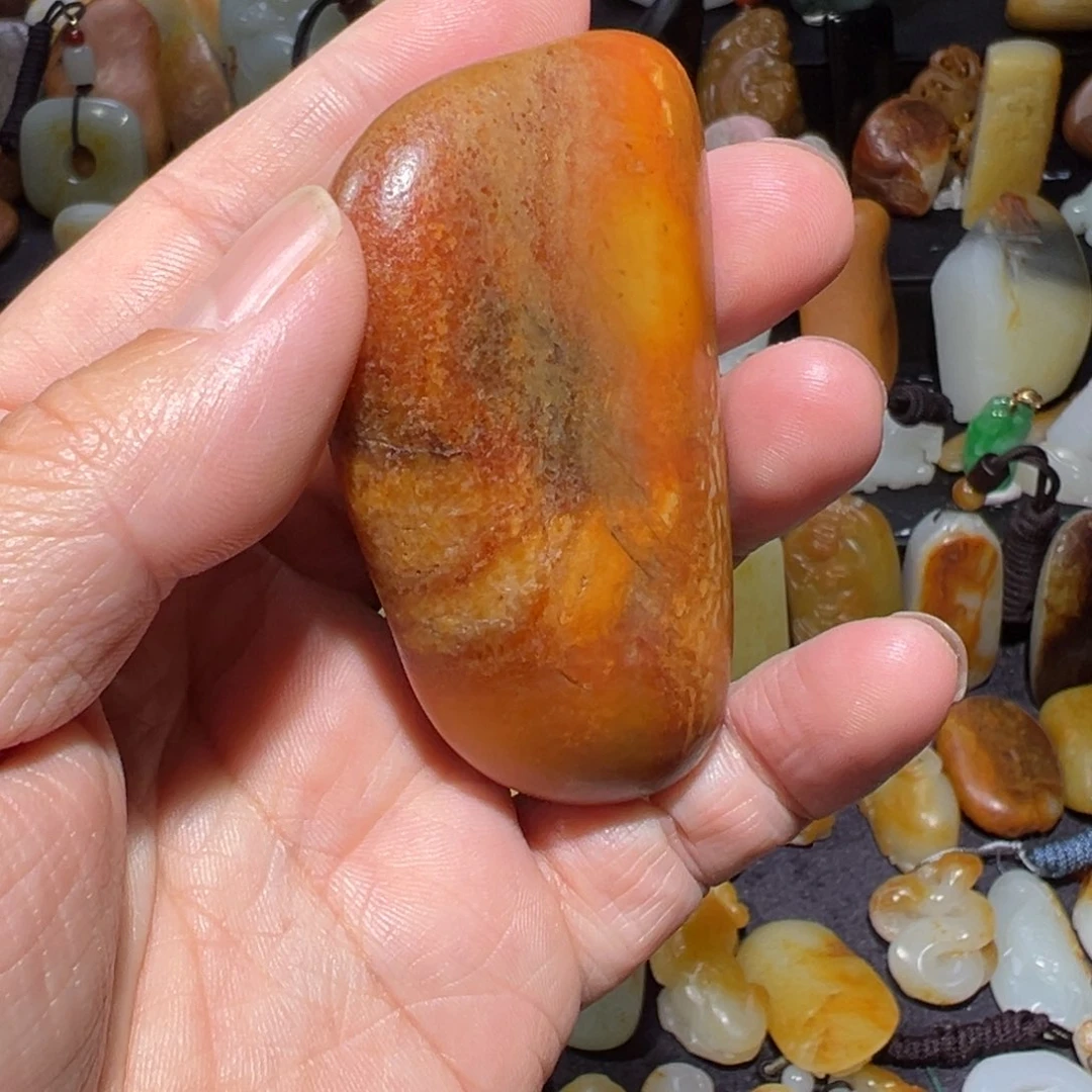 和田玉吊坠(不含链)未镶嵌小****角