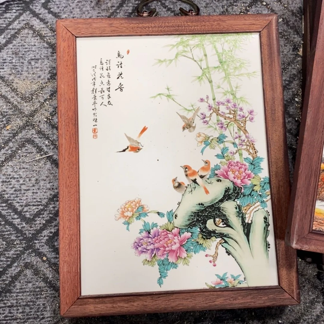 瓷37*28*1景德镇瓷板画柴窑烧制