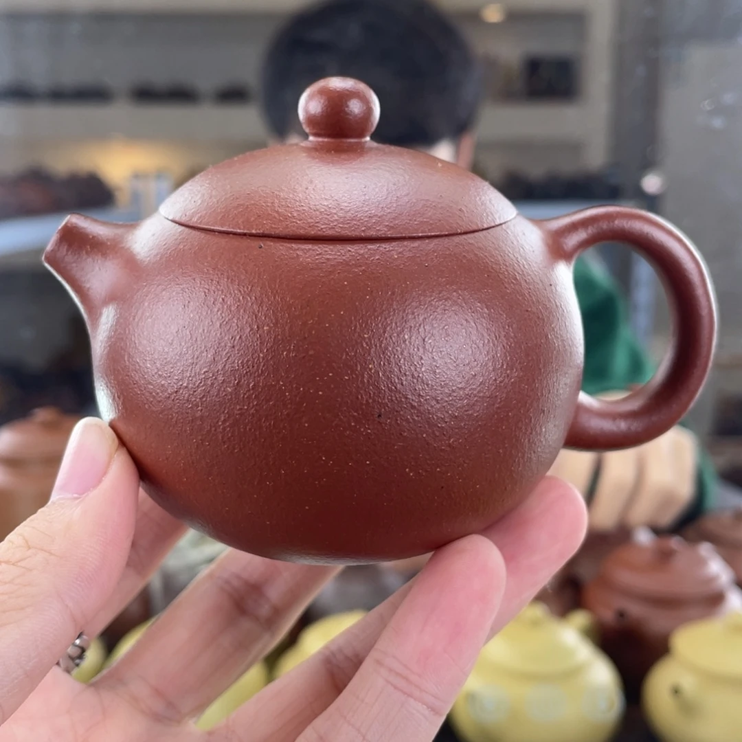 紫砂茶壶160cc红降坡茶壶
