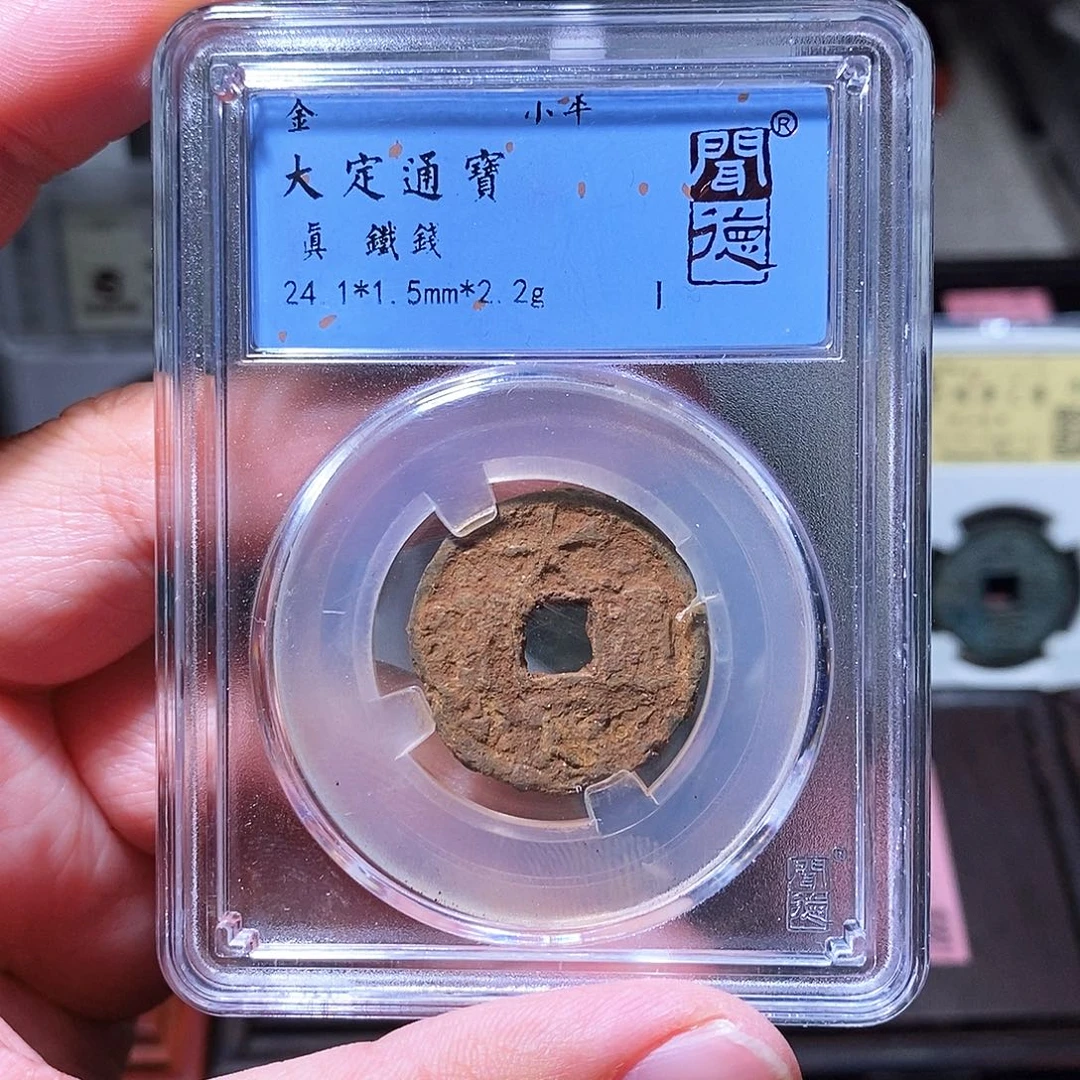 铜瀚海文物w大定铁钱4029