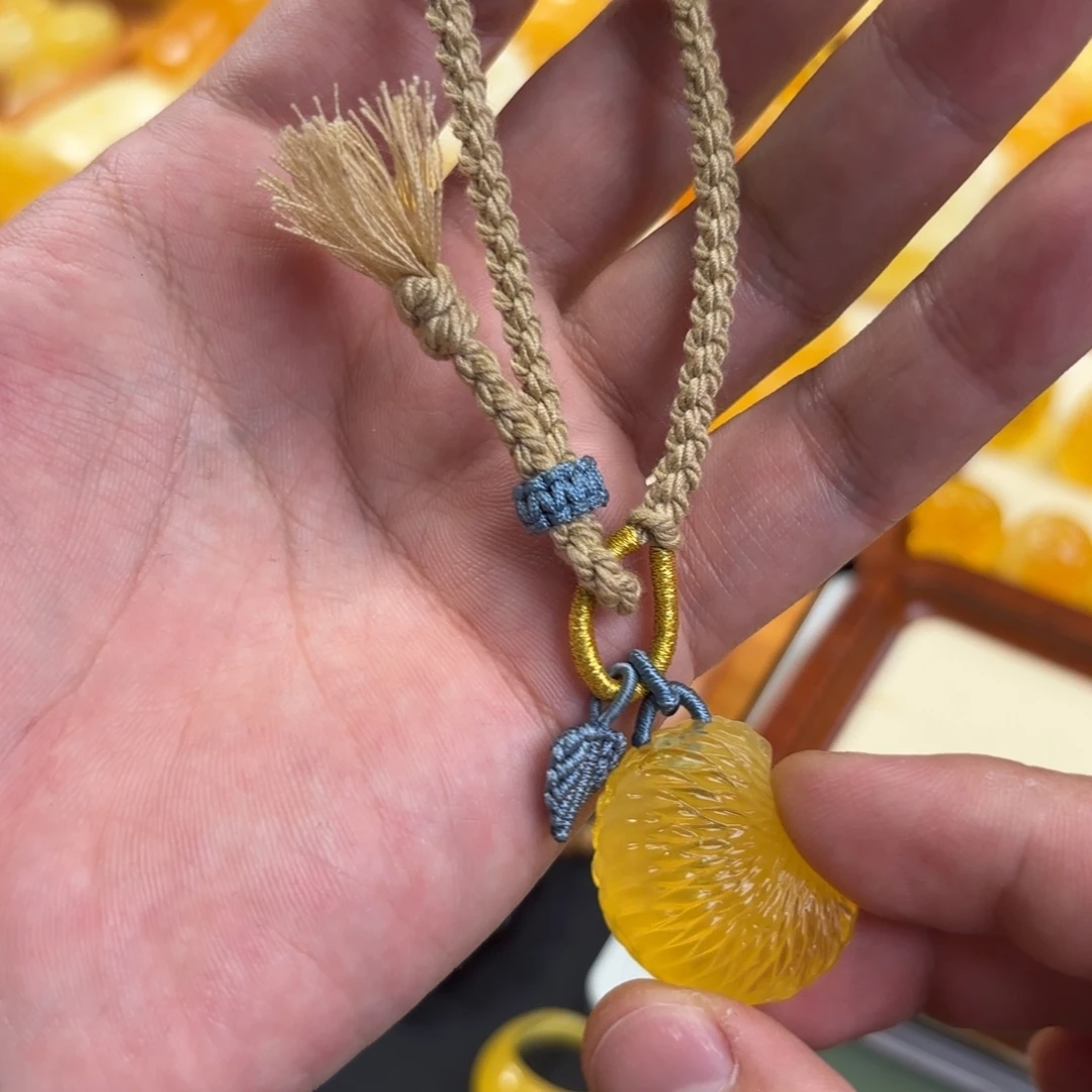 M***️蜜蜡未镶嵌裸石橘子瓣