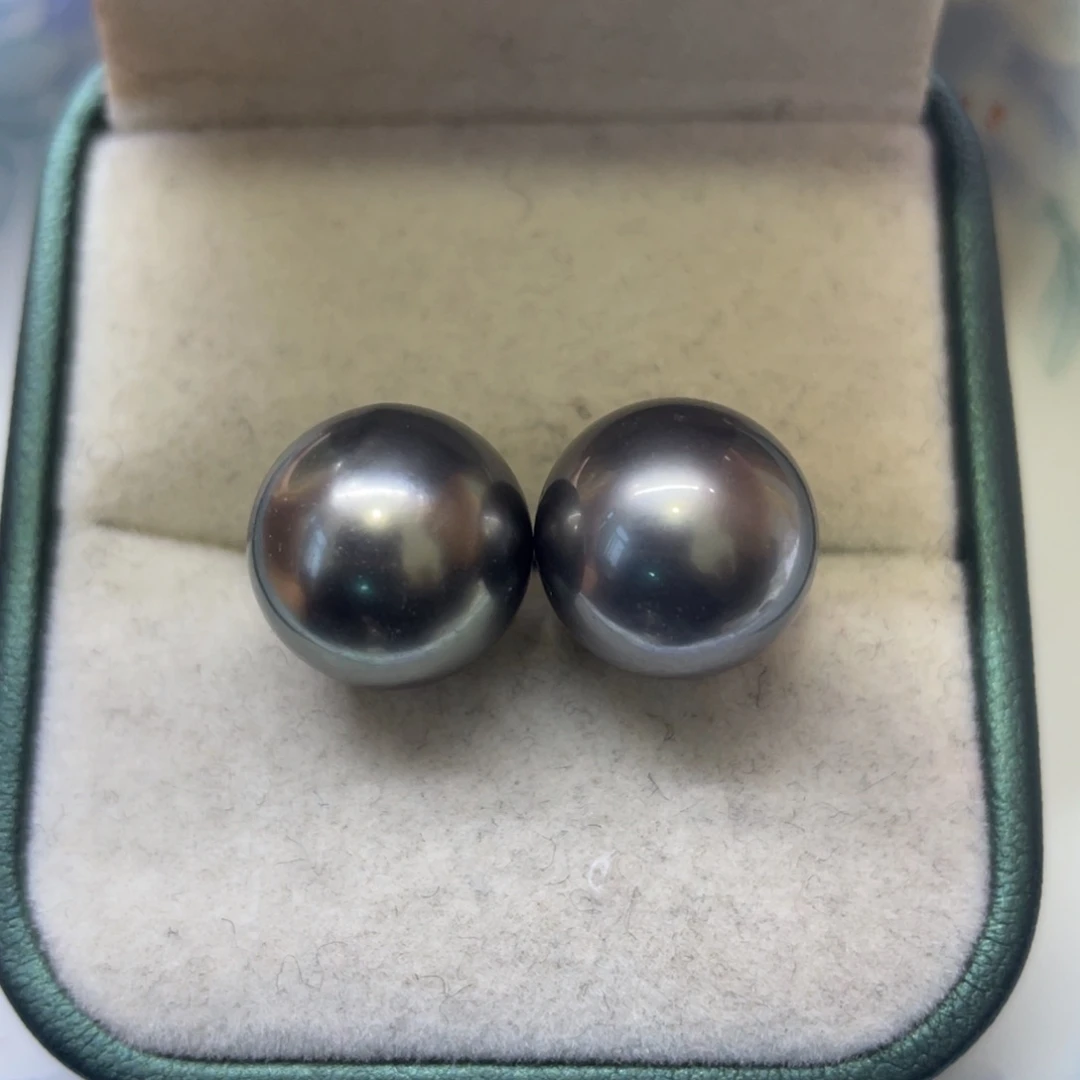 银S925镶嵌海水珍珠耳饰