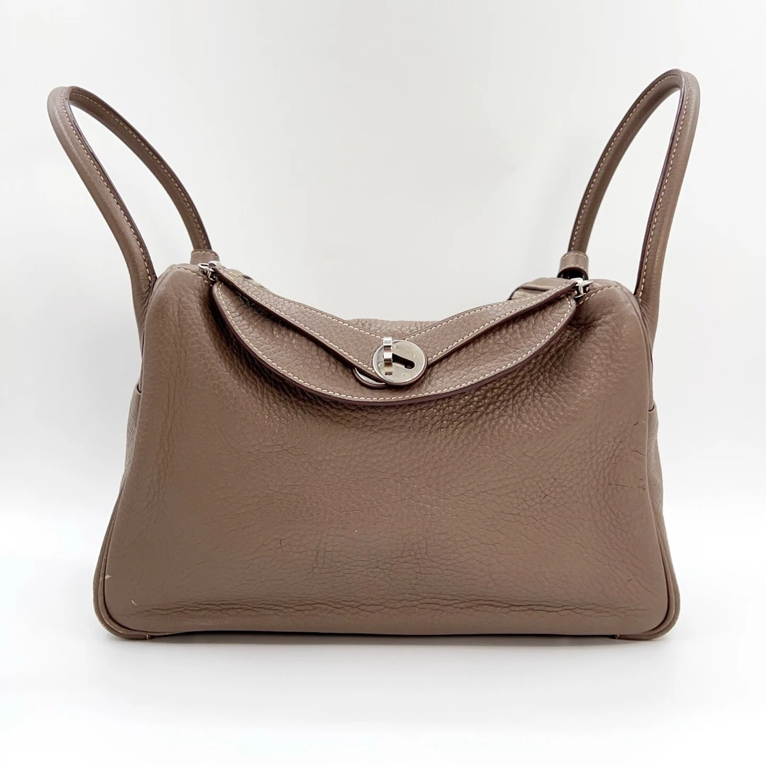 99新 Hermes/爱马仕 lindy30大象灰 框N刻 1877