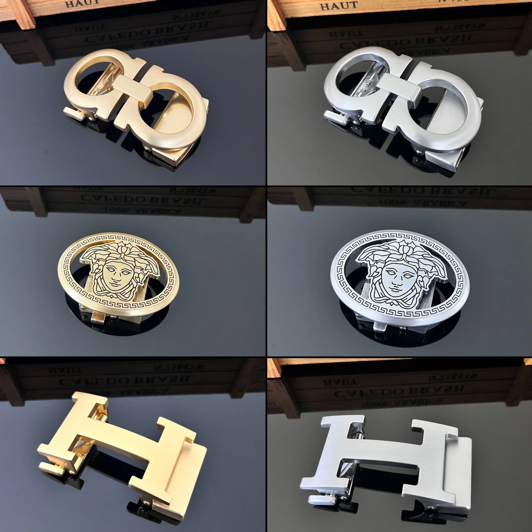 【3.5cm自动扣】高档男士自动皮带扣单扣头简约时尚