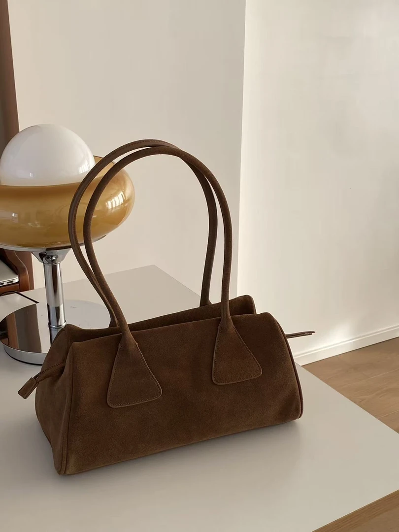 【NO退NO换】韩国丨秋季美拉德色系长柄麂皮包包