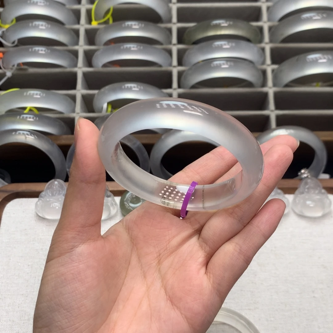 石英质玉未镶嵌手镯3A56.6