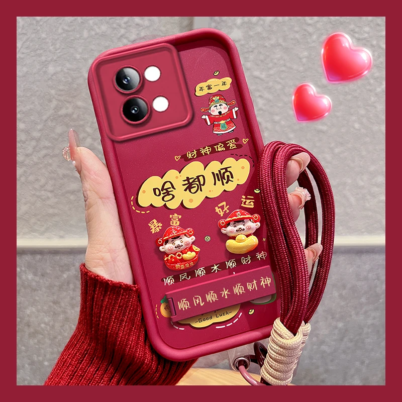 适用vivos18e手机壳啥都顺折叠支架磨砂硅胶防摔保护创意女款网红