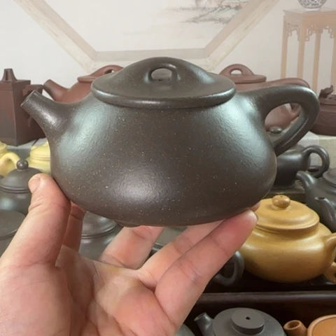茶壶紫砂梨皮天青300cc