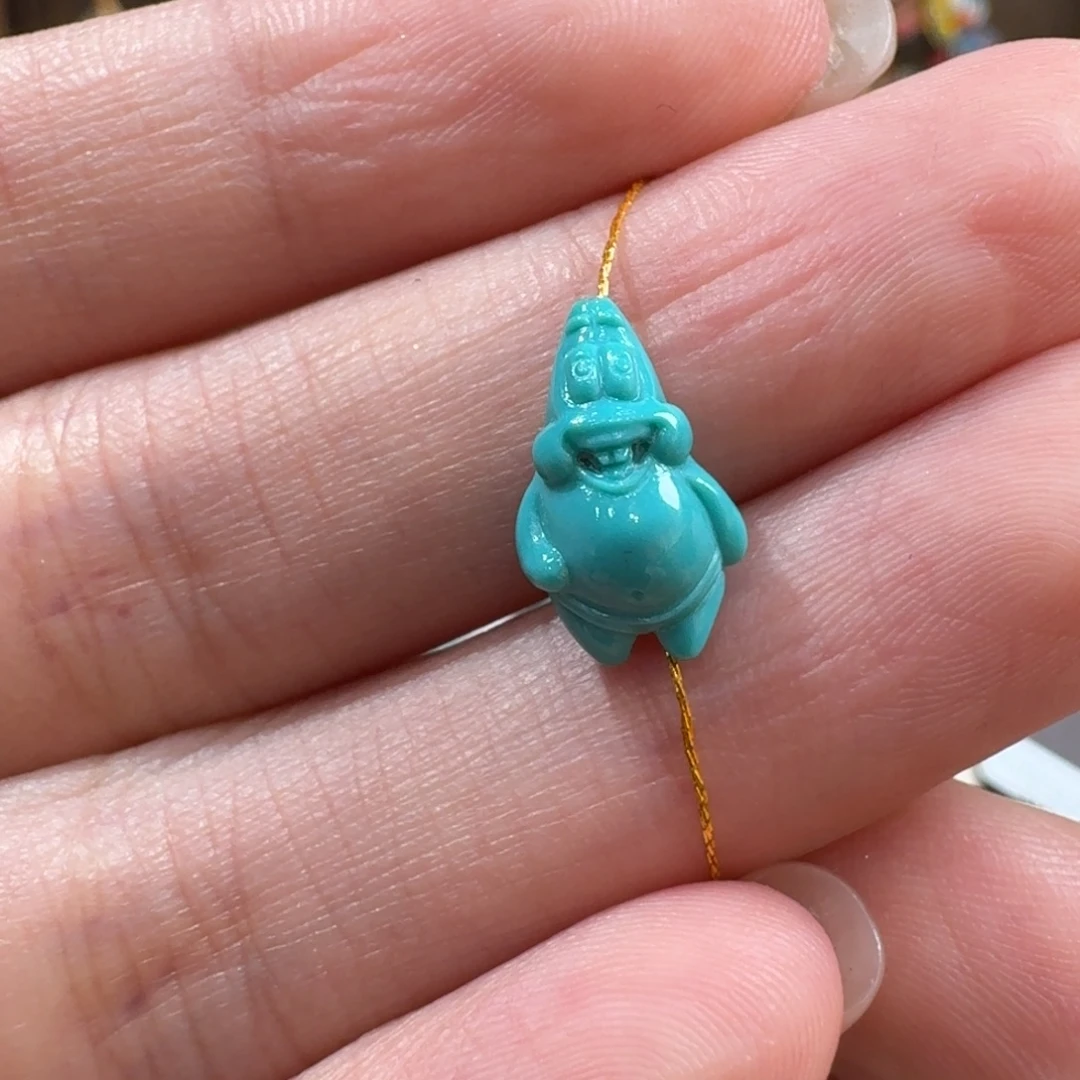 绿松石未镶嵌珠宝半成品派大星配饰