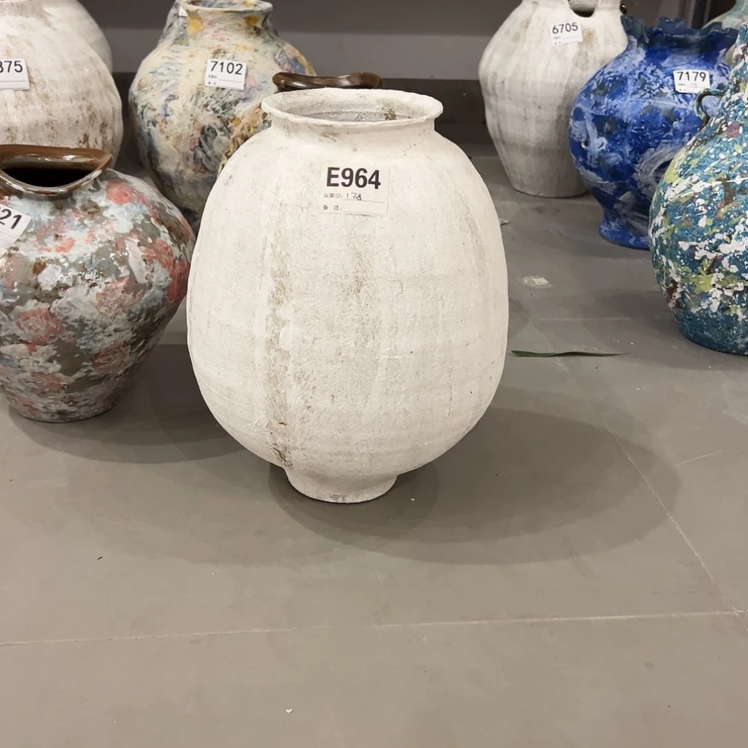 瓶一****?e964高35口12陶瓷花瓶无孔