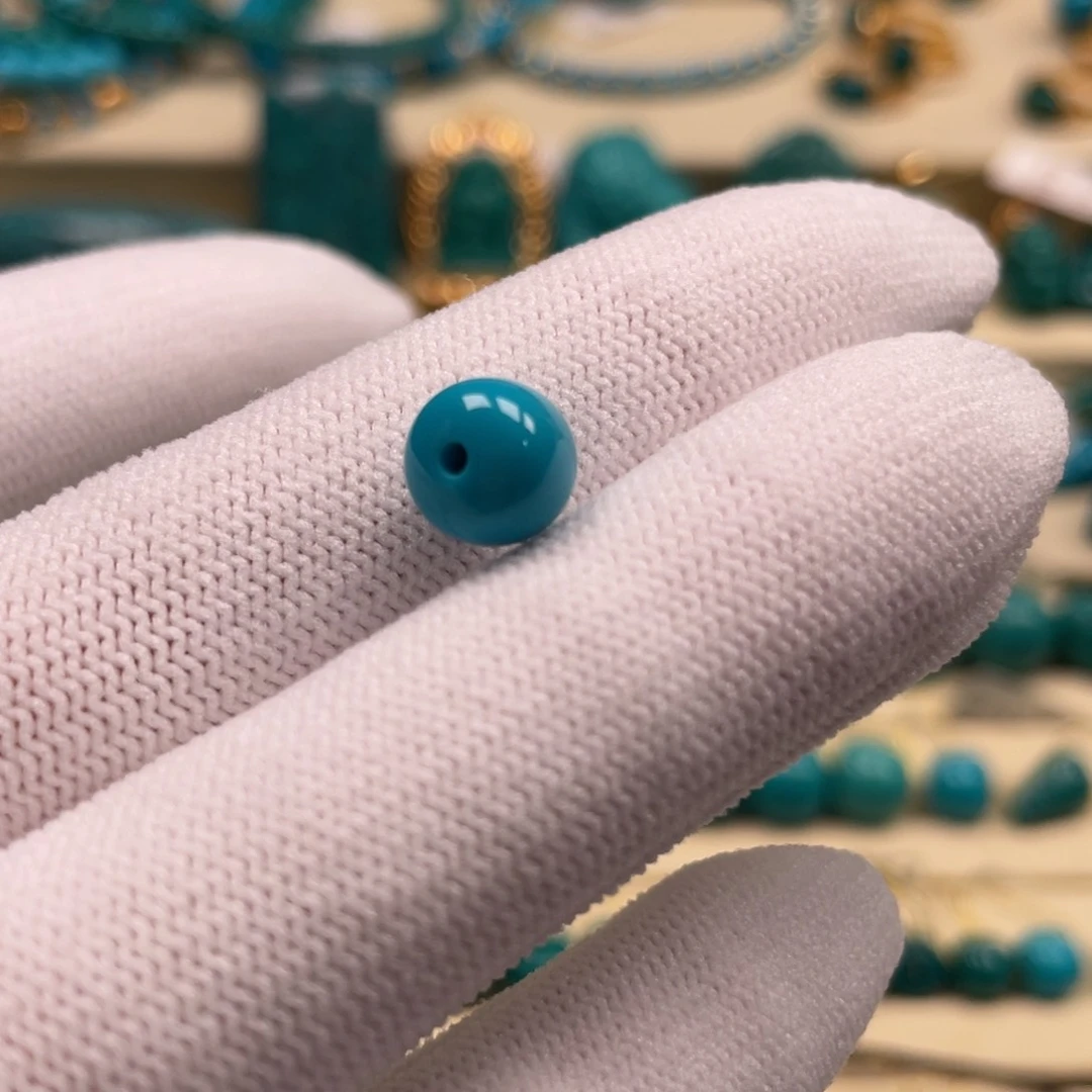 未镶嵌绿松石珠宝奇石8.2×7.3mm