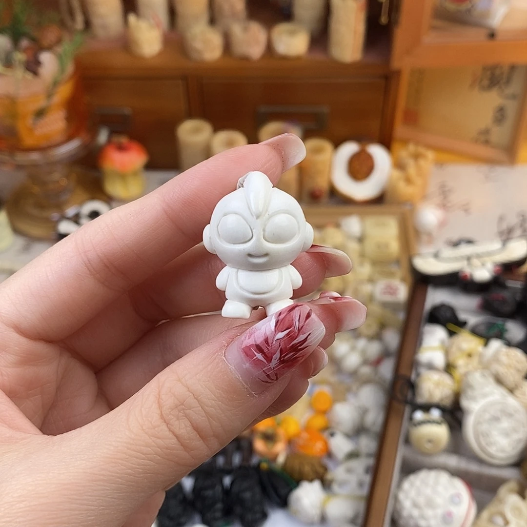 鹿骨把件桃*宝M29鹿角雕刻的奥特曼福利不退换