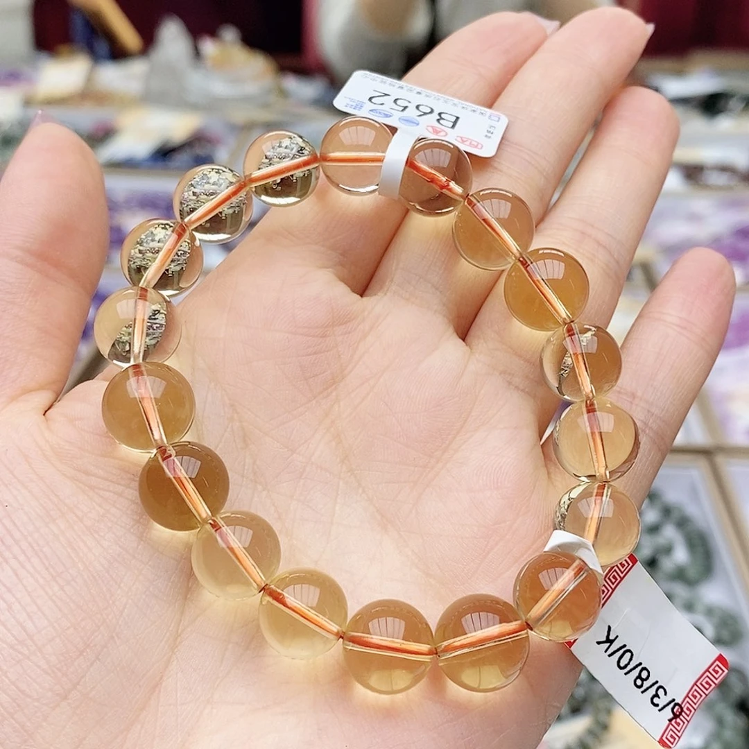 水晶手链未镶嵌B652 黄水晶