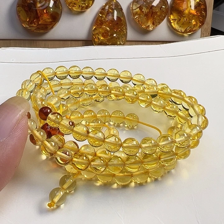 金珀未镶嵌项圈金珀