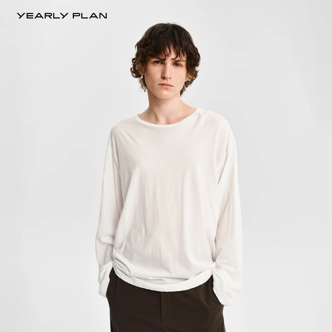 YEARLY PLAN【薄软针织】25Spring 简约舒适亲肤绵软蓬松长袖T 2551