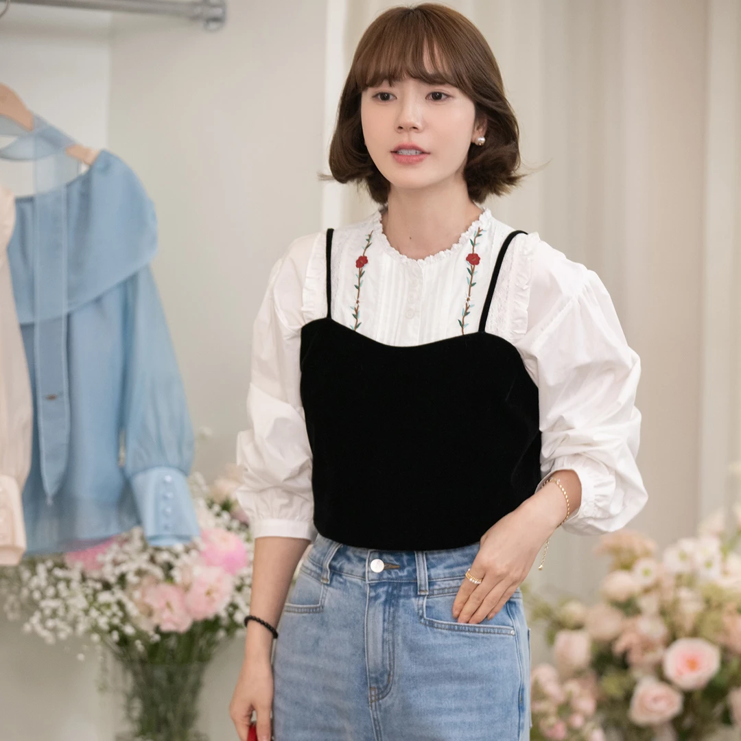 【新品】【韩女氛围】FS501S265丝绒绑带马甲