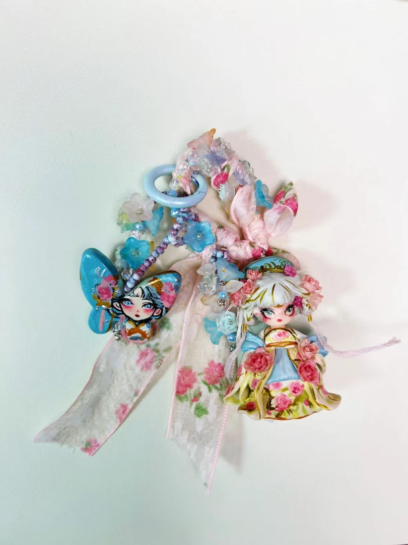 手工diy重工定制款白膜改娃串珠链-直播间u费专拍