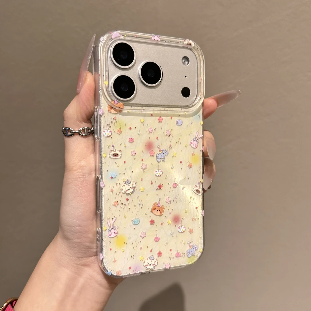 满屏小动物情侣壳适用苹果17pro/16promaxiPhone14手机壳1513