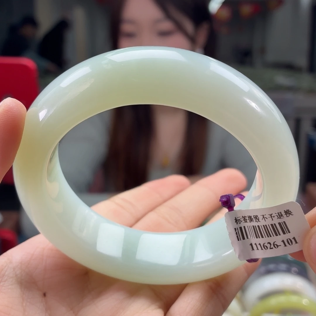 和田玉未镶嵌手镯6061