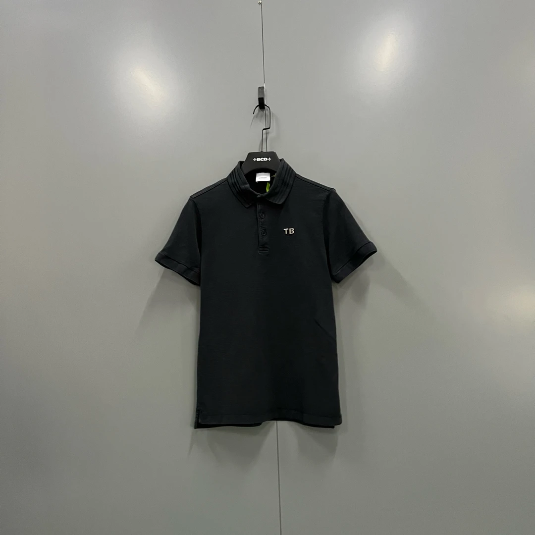95新 BURBERRY/博柏利 tt 字母刺绣polo衫 M码/95新/606618