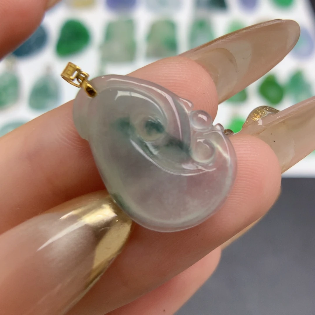 翡翠颈饰18K金镶嵌8888888888888888