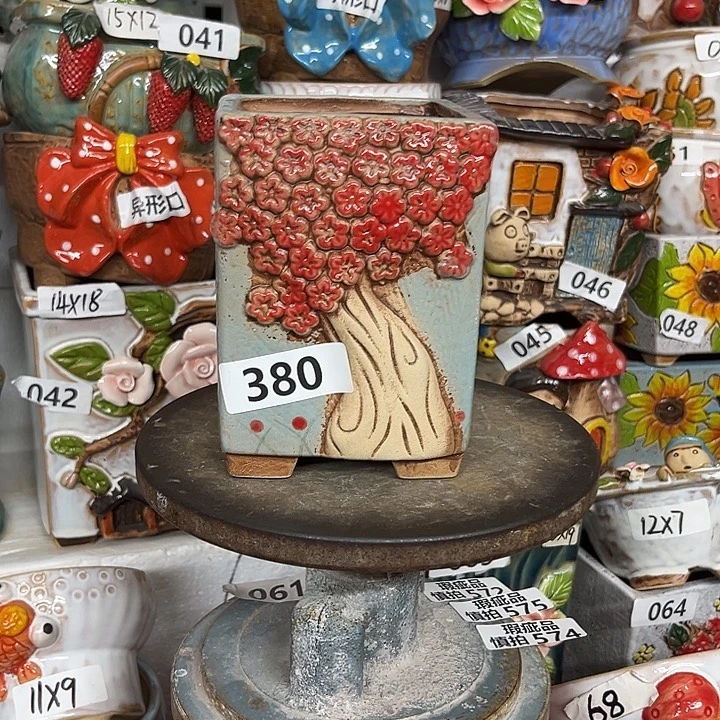 紫砂花盆粗陶材质多肉花盆